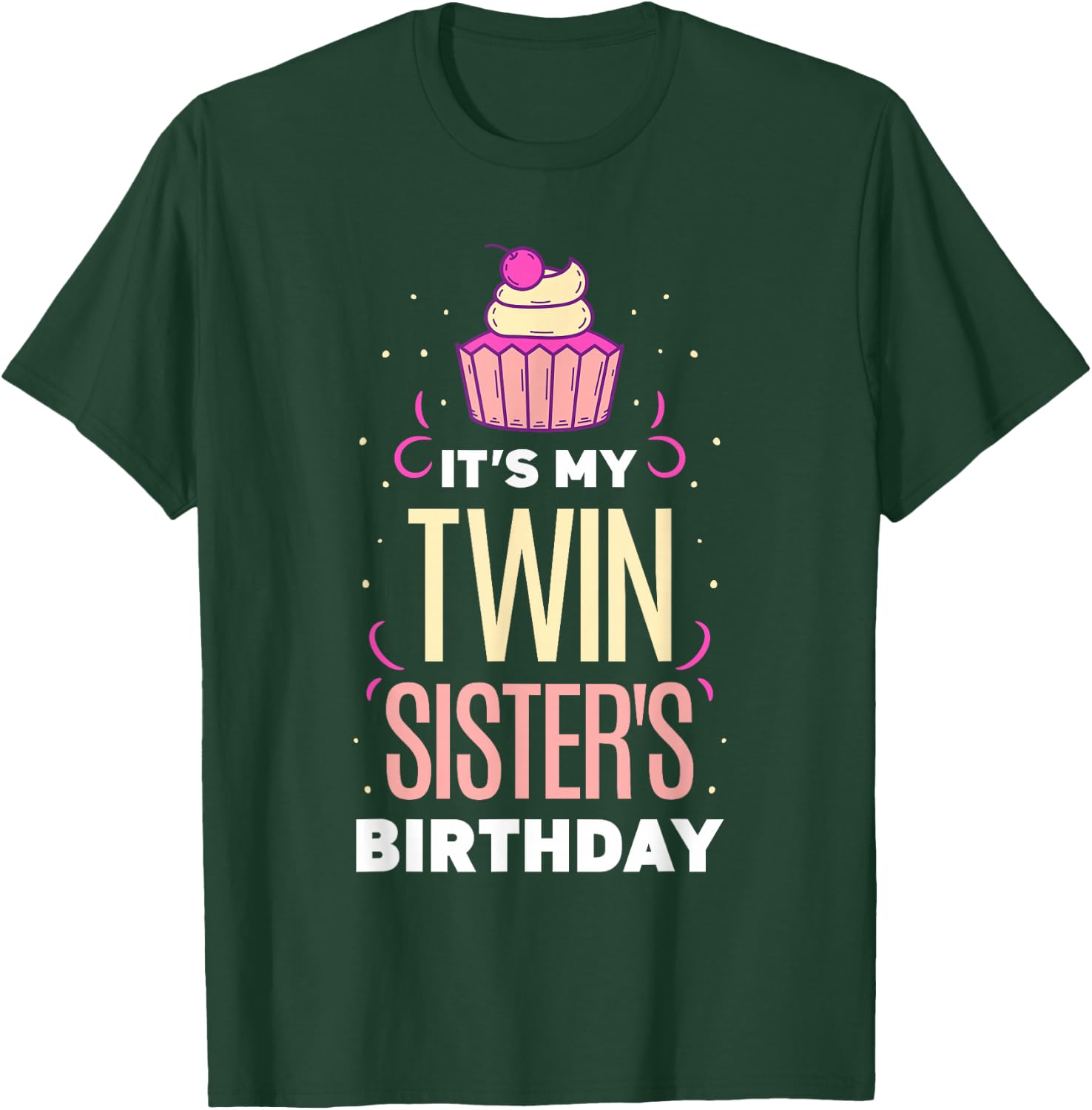 Der Geburtstag Meiner Zwillingsschwester Zwilling Gemini [German Language] T-Shirt - T-Shirt | Forest