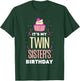 Der Geburtstag Meiner Zwillingsschwester Zwilling Gemini [German Language] T-Shirt - T-Shirt | Forest