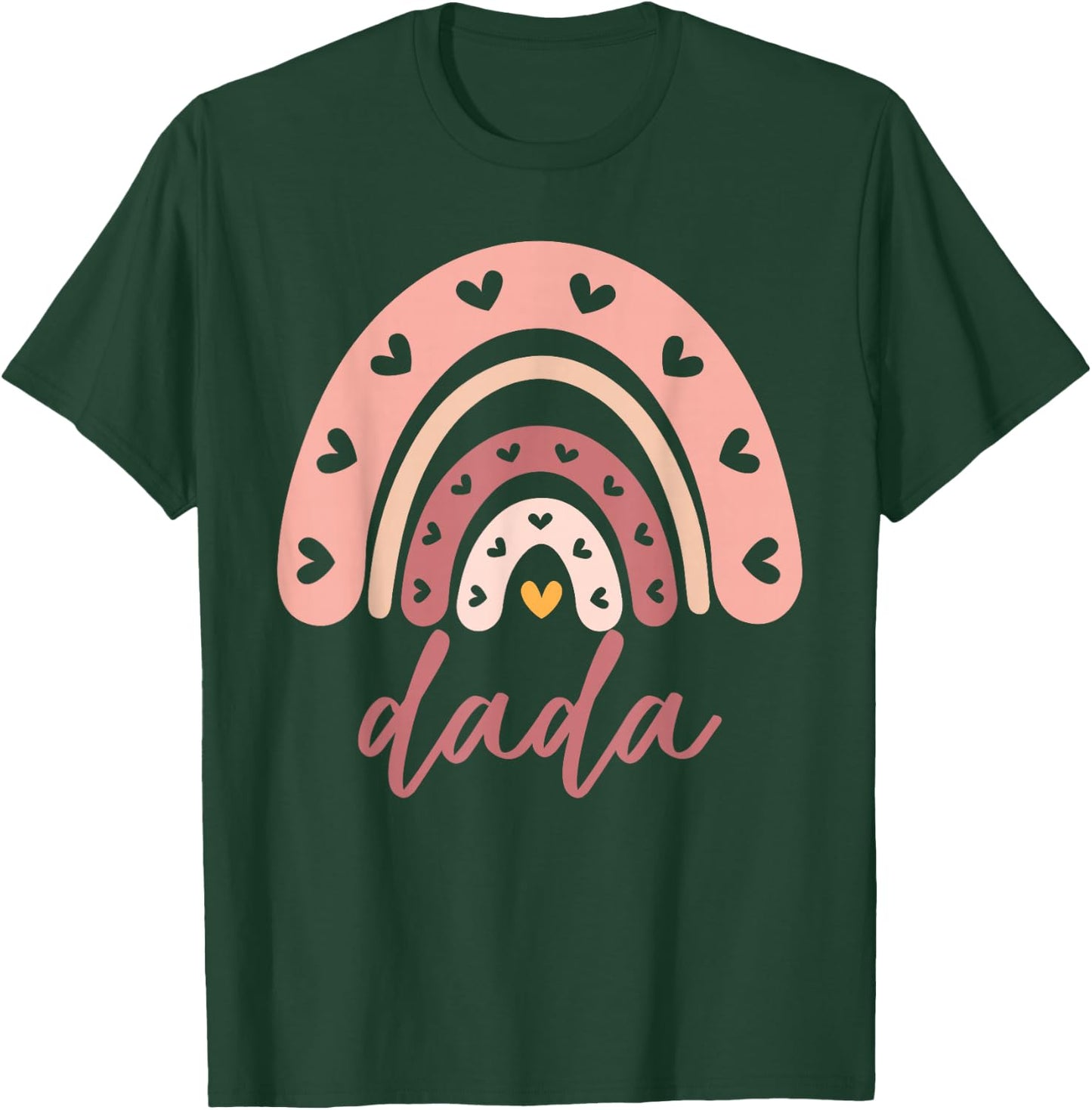 Dada Birthday Rainbow Family Dad T-Shirt - T-Shirt | Forest