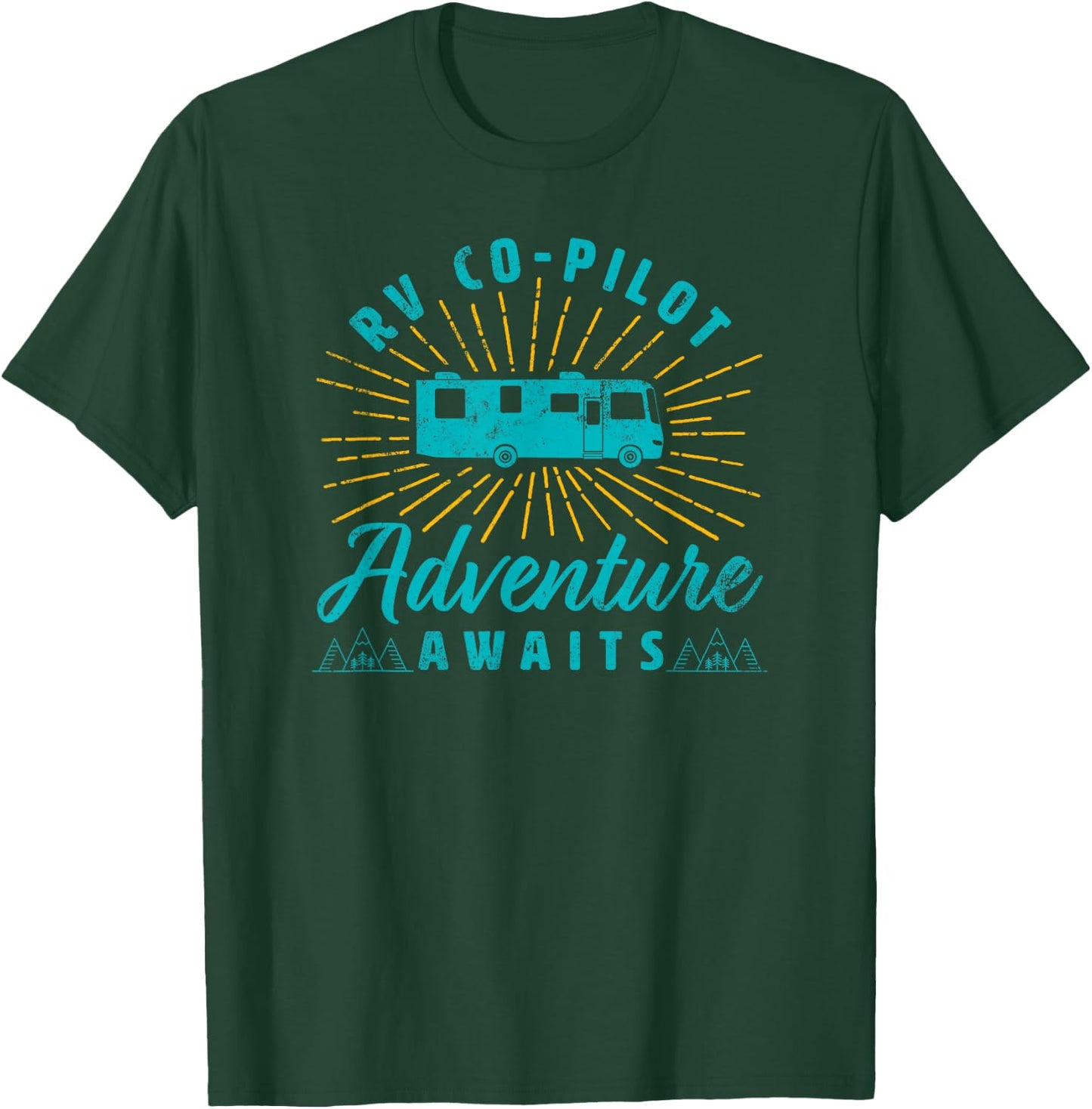 RV Co-Pilot Adventure Awaits Road Trip Camping Shirt T-Shirt - T-Shirt | Forest