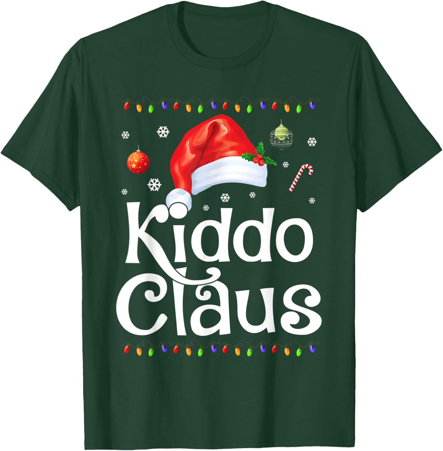 Funny Kiddo Claus Christmas Pajamas Santa Gift T-Shirt - T-Shirt | Forest