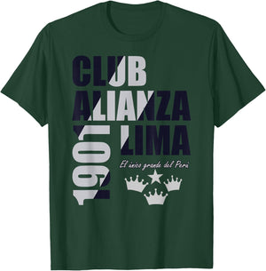 Club Alianza Lima Corazon Peruvian Soccer Men Women Grone T-Shirt - T-Shirt | Forest