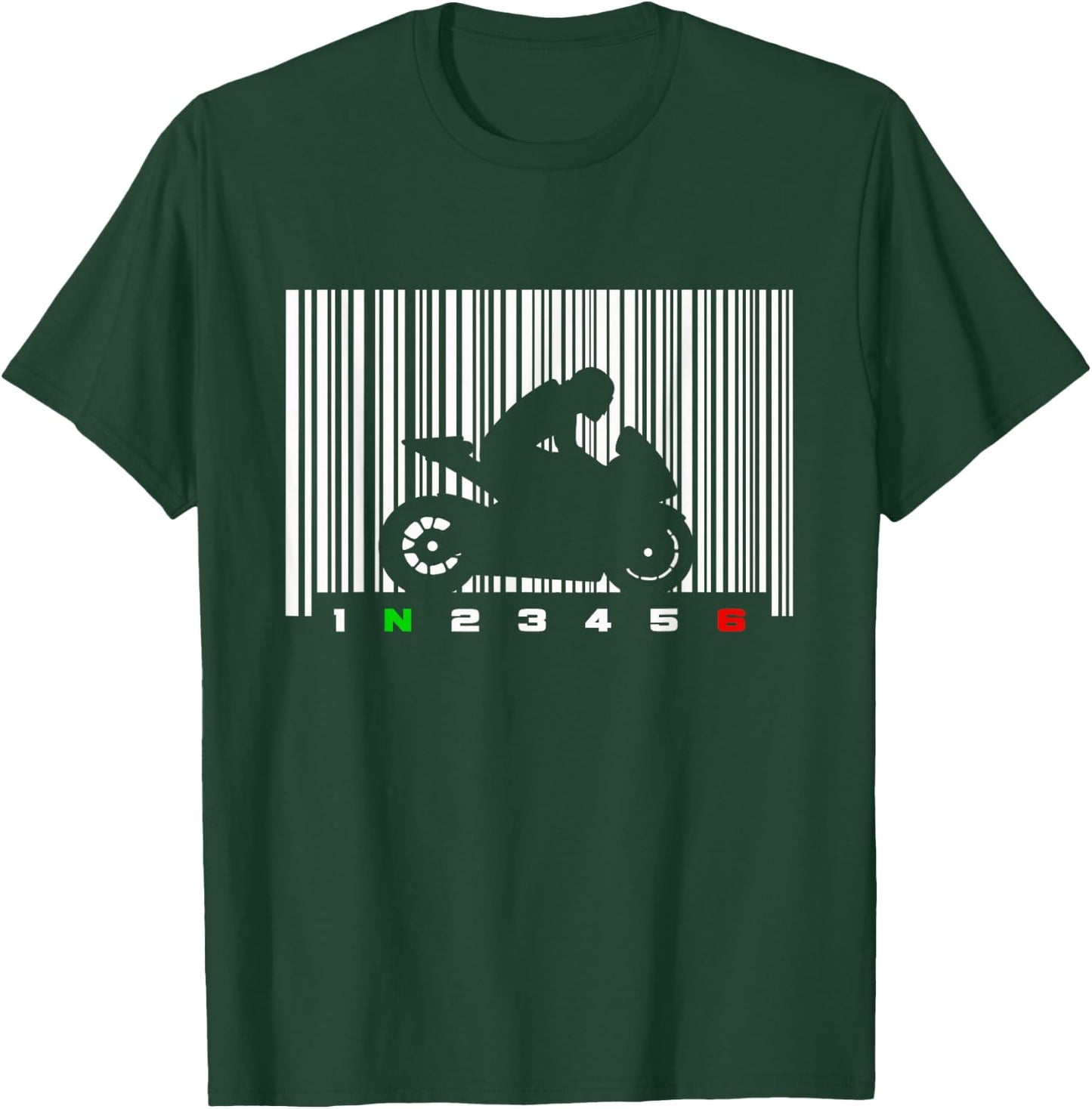 Barcode Motorcycle T-Shirt - T-Shirt | Forest