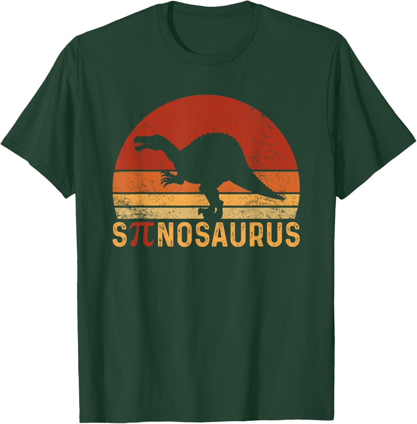 Funny Pi Day Pun Spinosaurus Dinosaur Math Teacher T-Shirt - T-Shirt | Forest