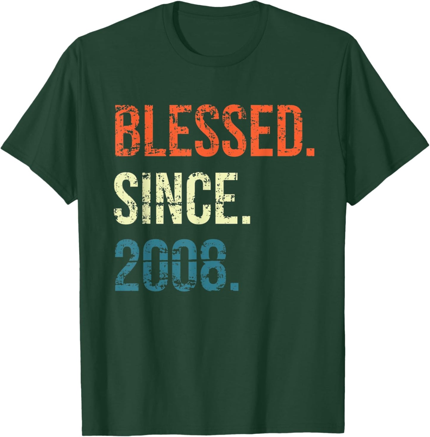 Blessed Since 2008 13th Birthday Gifts Vintage T-Shirt - T-Shirt | Forest