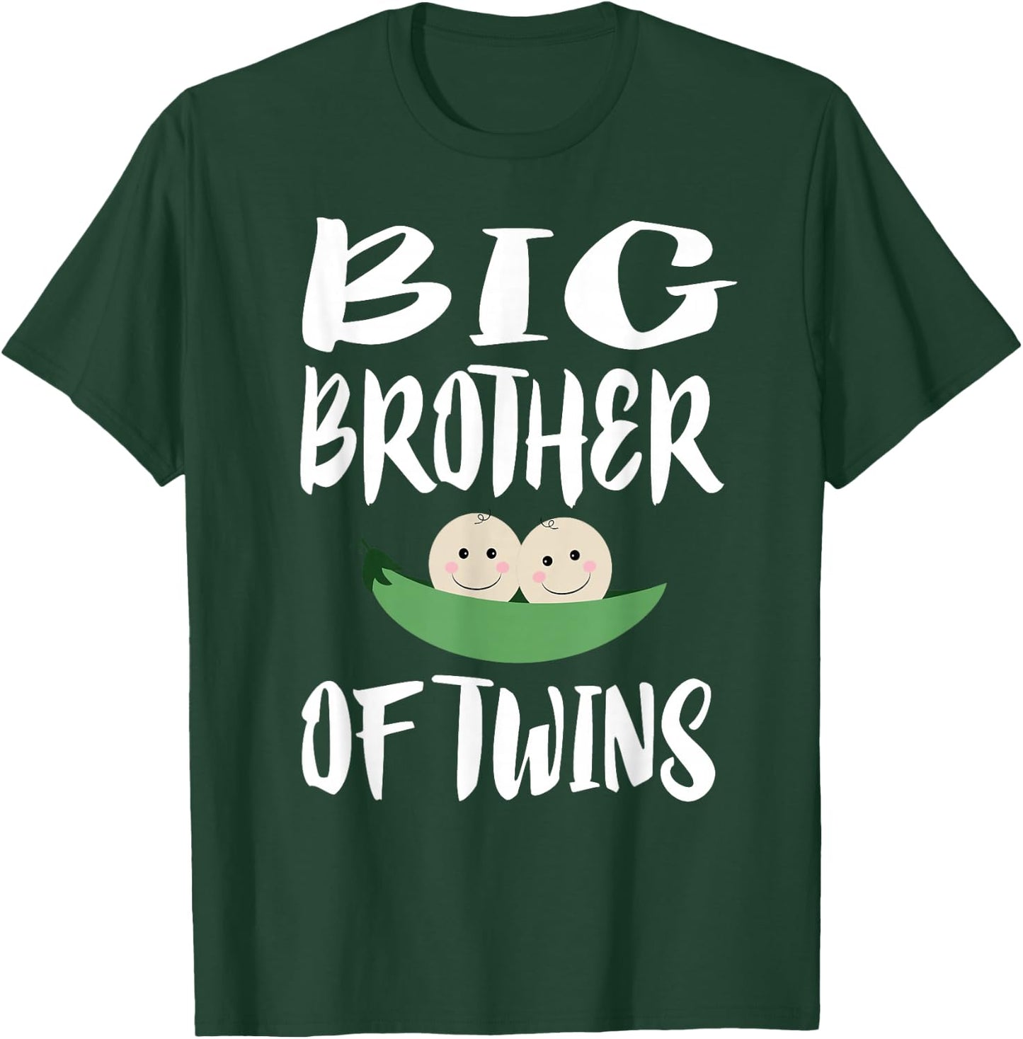 Big Brother Of Twins Older Brother Announcement T-Shirt - T-Shirt | Forest