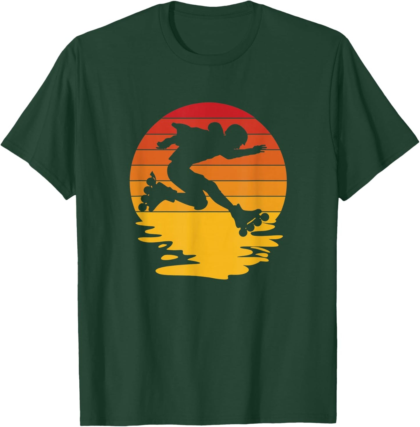 Retro Inline Skating Rollerblading T-Shirt - T-Shirt | Forest