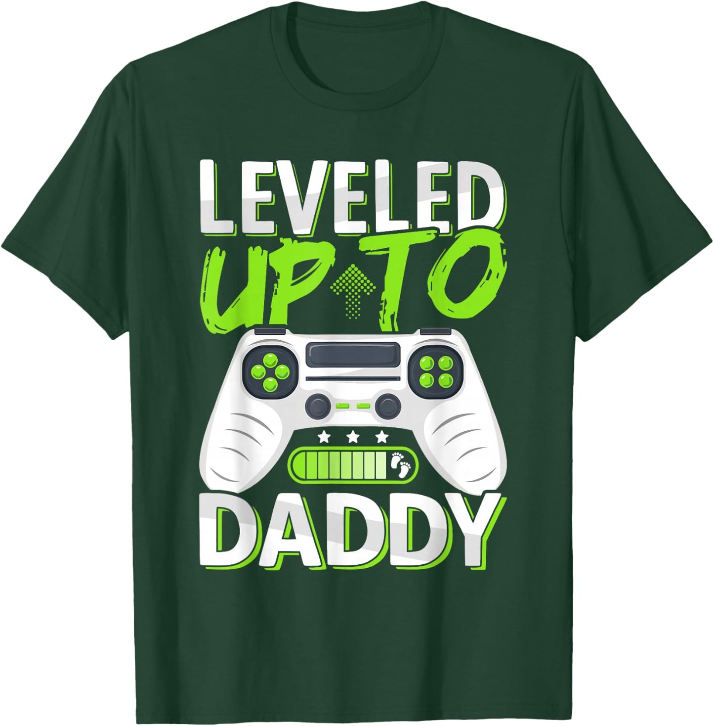Leveled Up To Daddy | Future Dad Soon To Be Daddy Loading T-Shirt - T-Shirt | Forest