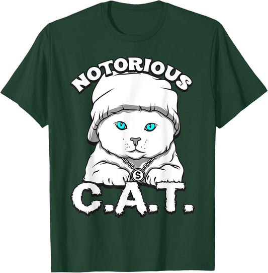 Notorious C.A.T. Cool and Funny Cat Men Women Girls Kids T-Shirt - T-Shirt | Forest