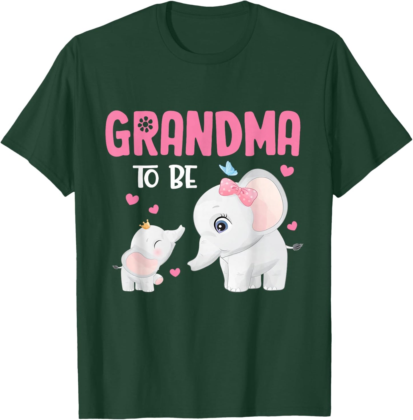Grandma To Be Elephant Baby Shower T-Shirt - T-Shirt | Forest