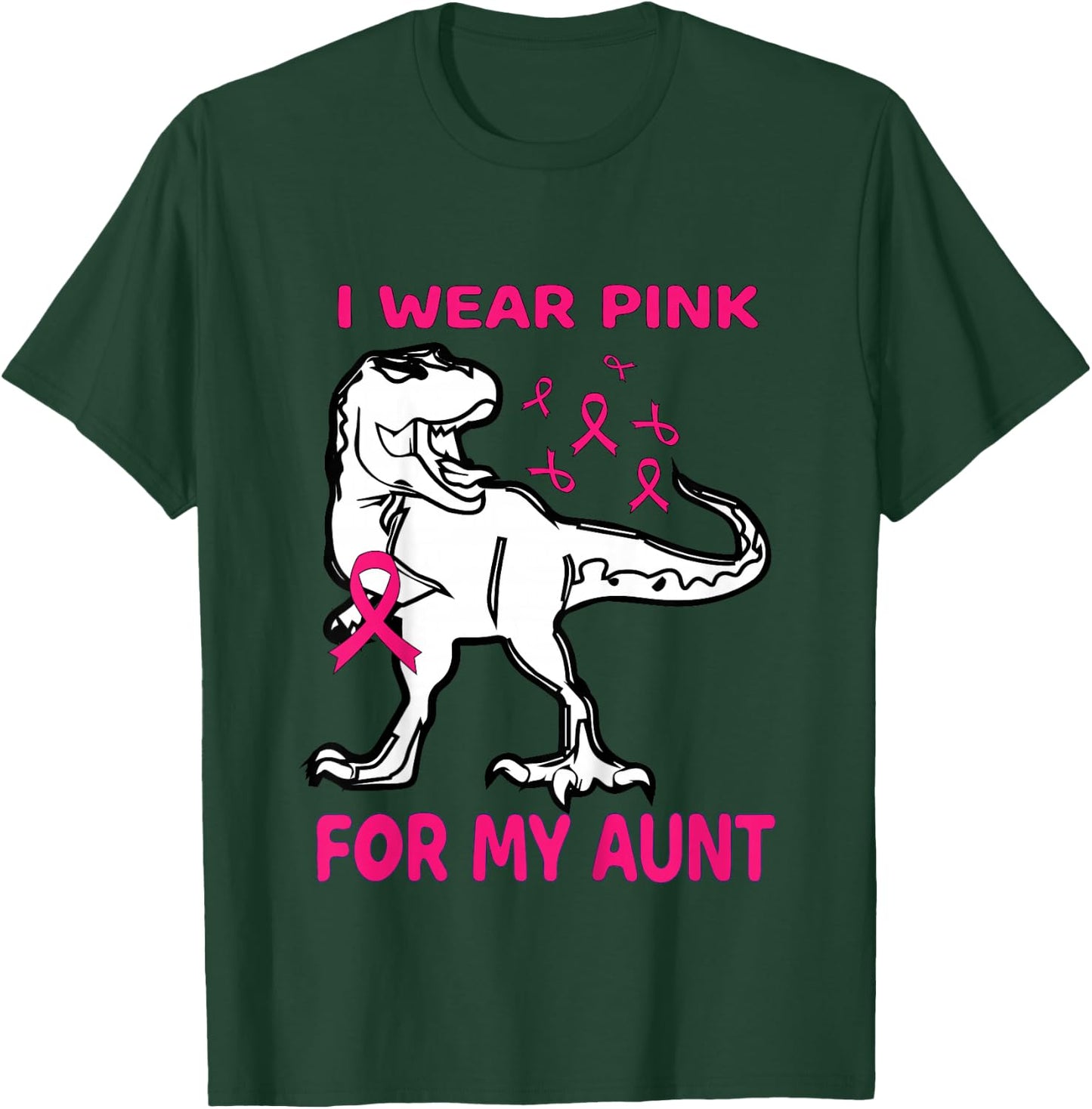 Kids I Wear Pink For My Aunt Breast Cancer Awareness Toddler T-Shirt - T-Shirt | Forest