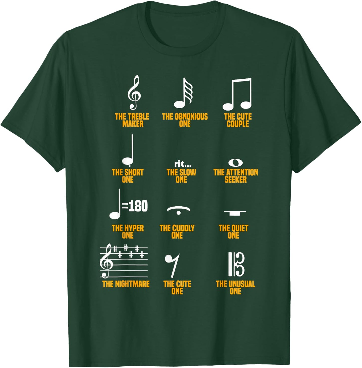 Musical Notes Symbol Definition - Humor Musician T-Shirt - T-Shirt | Forest