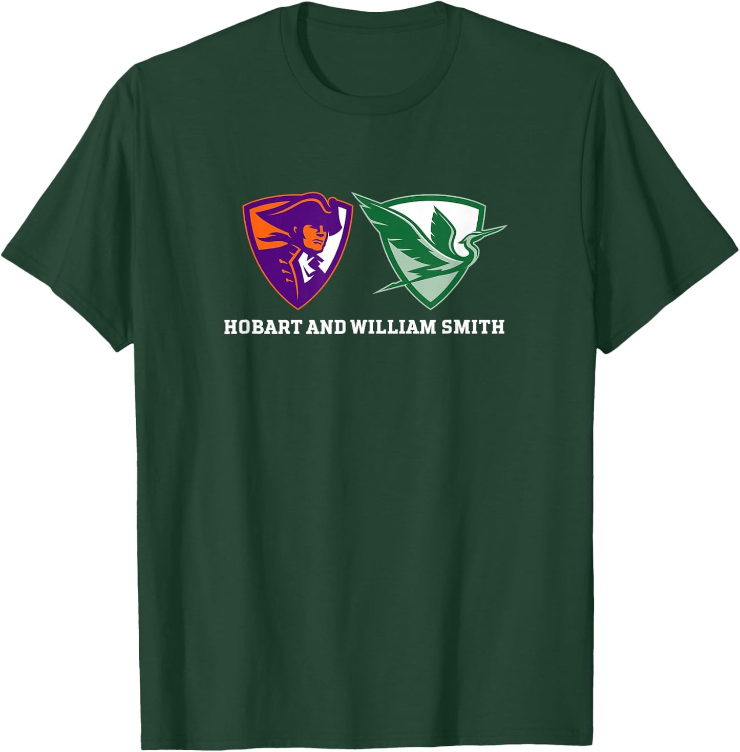 Hobart & William Smith Colleges Combined Logo Mark HWSC T-Shirt - T-Shirt | Forest