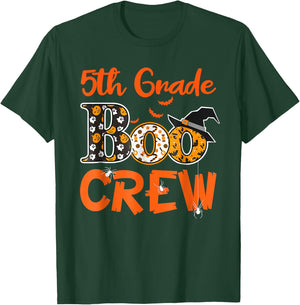 5th Grade Boo Crew Halloween Gifts Teachers Students Costume T-Shirt - T-Shirt | Forest