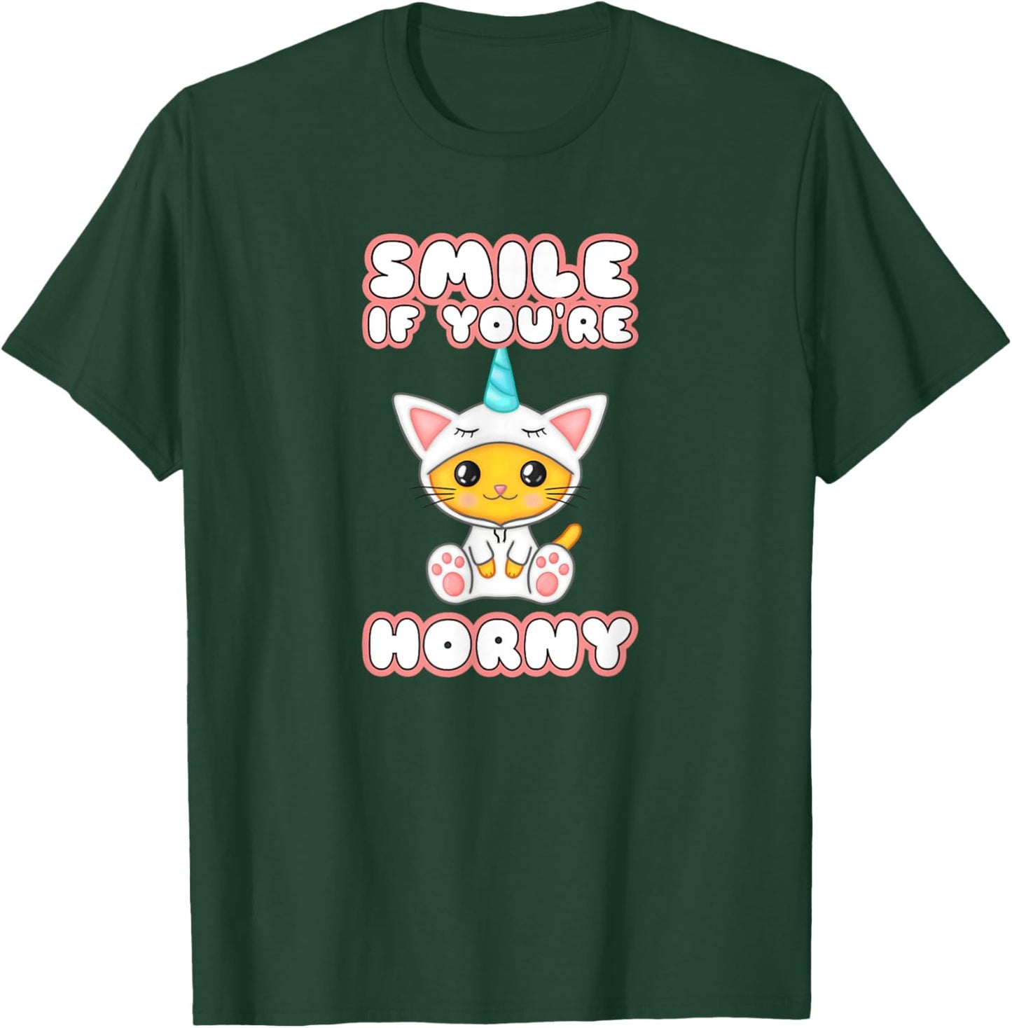 Smile if Horny Little Space DDLG Clothes BSDM Submissive Sex T-Shirt - T-Shirt | Forest