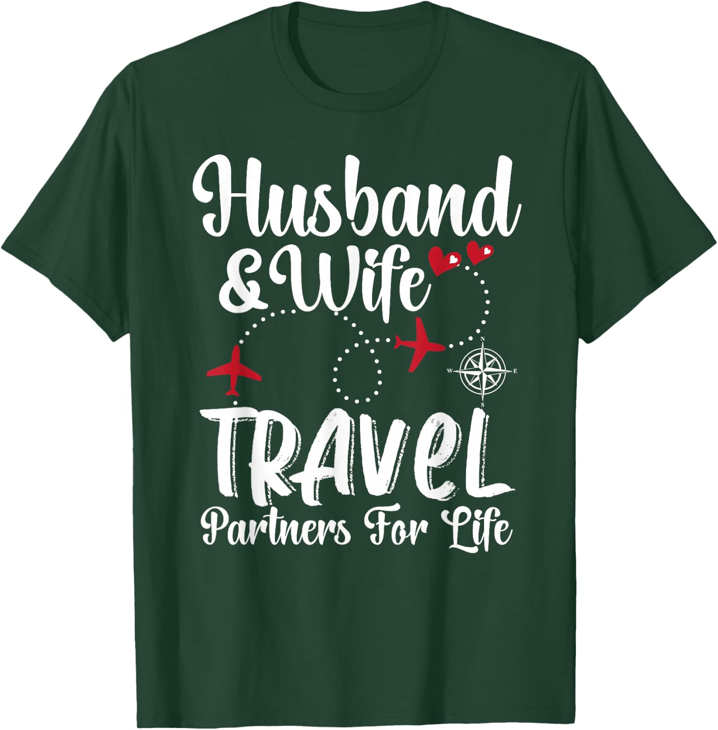 Couple Matching of Husband And Wife Travel Partners For Life T-Shirt - T-Shirt | Forest