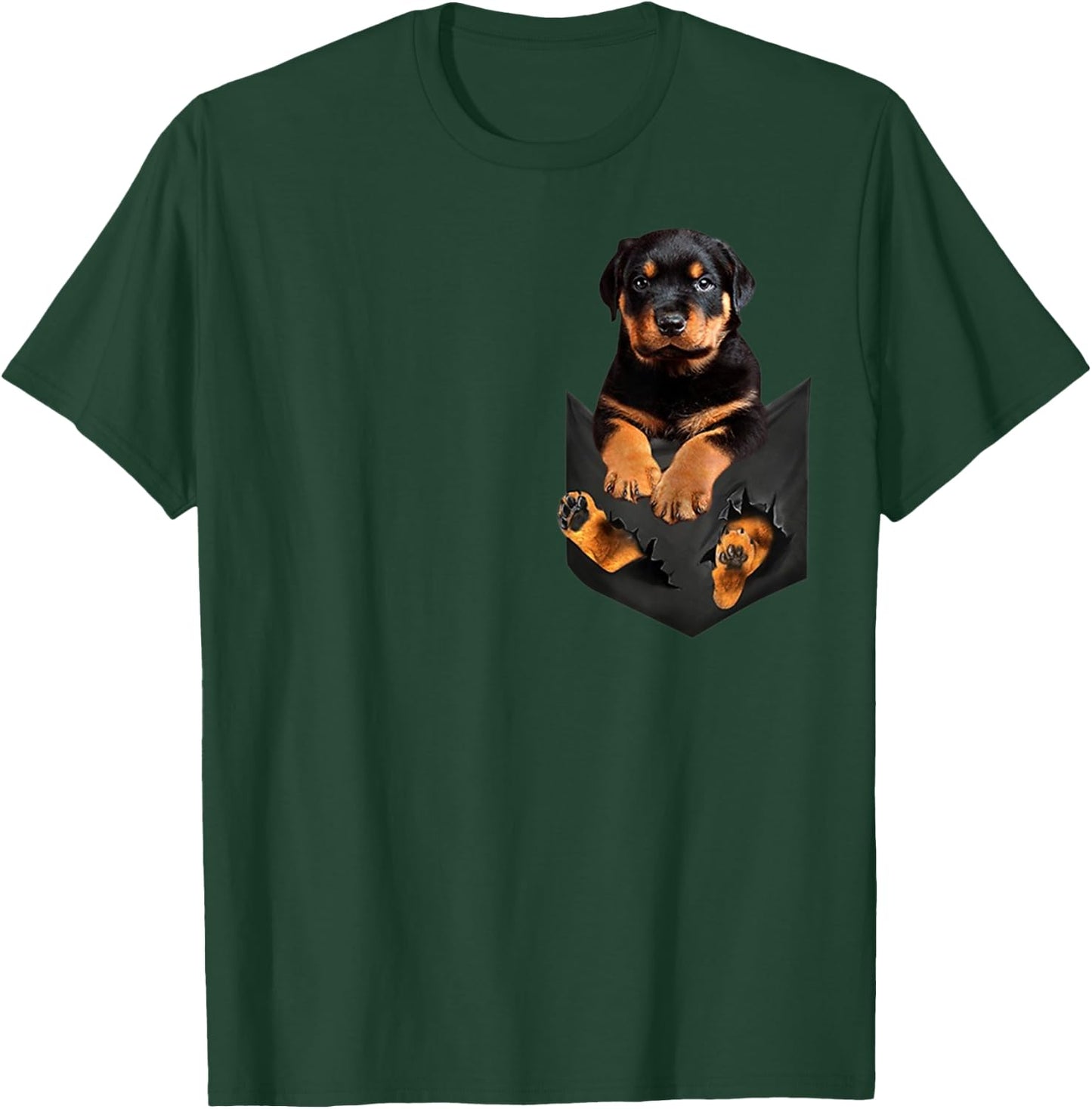 Funny Rottweiler in Your Pocket for Rott, Rottie Lovers T-Shirt - T-Shirt | Forest