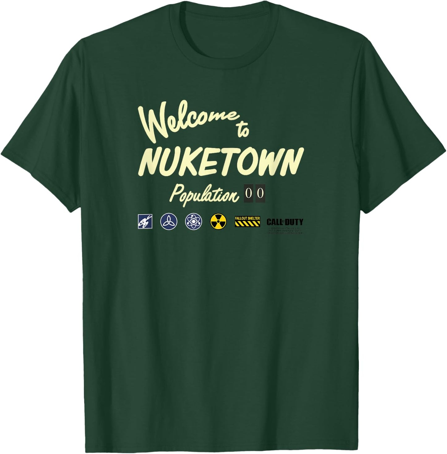 Call of Duty Nuketown Welcome Sign T-Shirt - T-Shirt | Forest