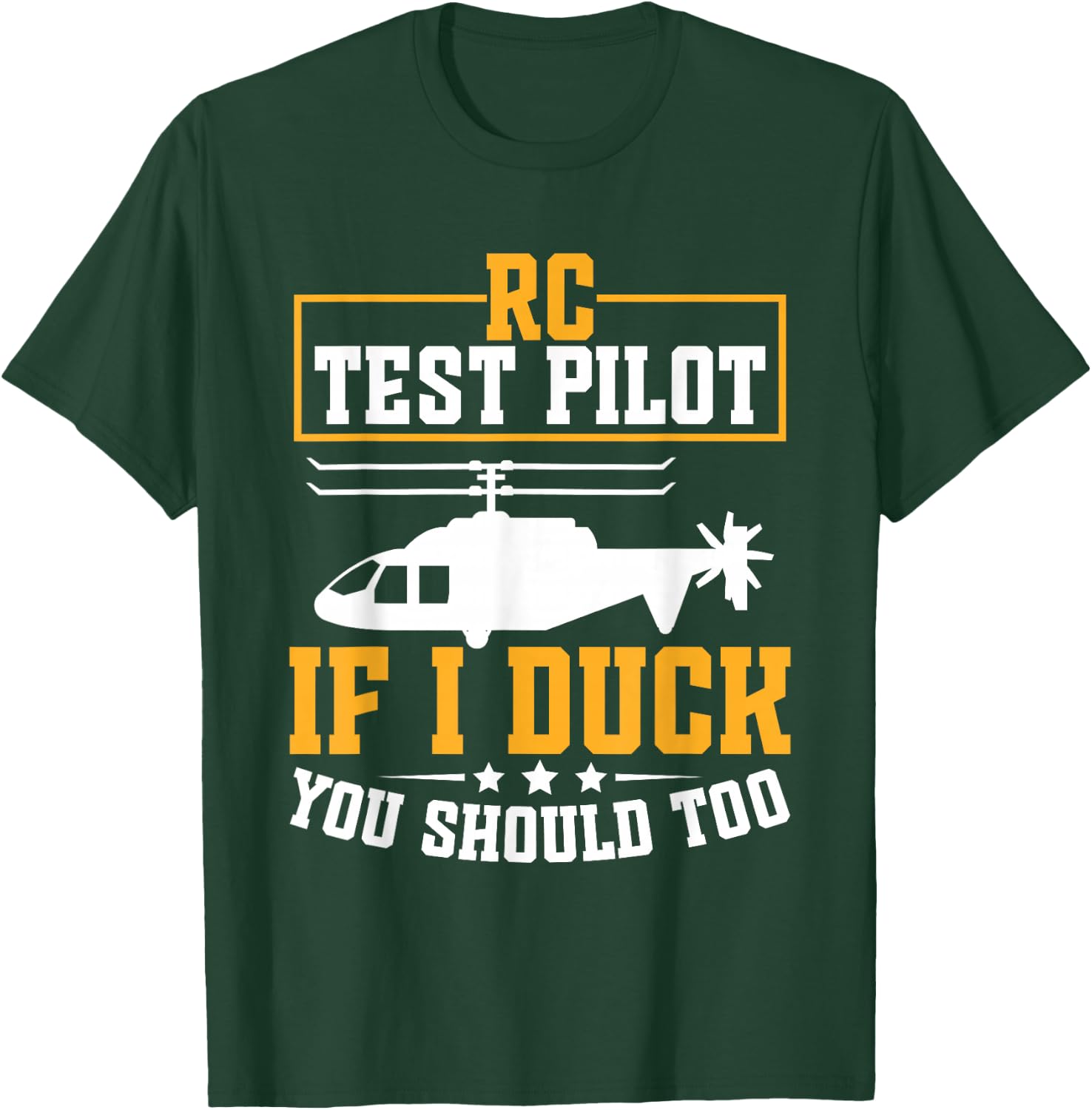 Remote Control Helicopter RC Heli Test Pilot RC Helicopter T-Shirt - T-Shirt | Forest