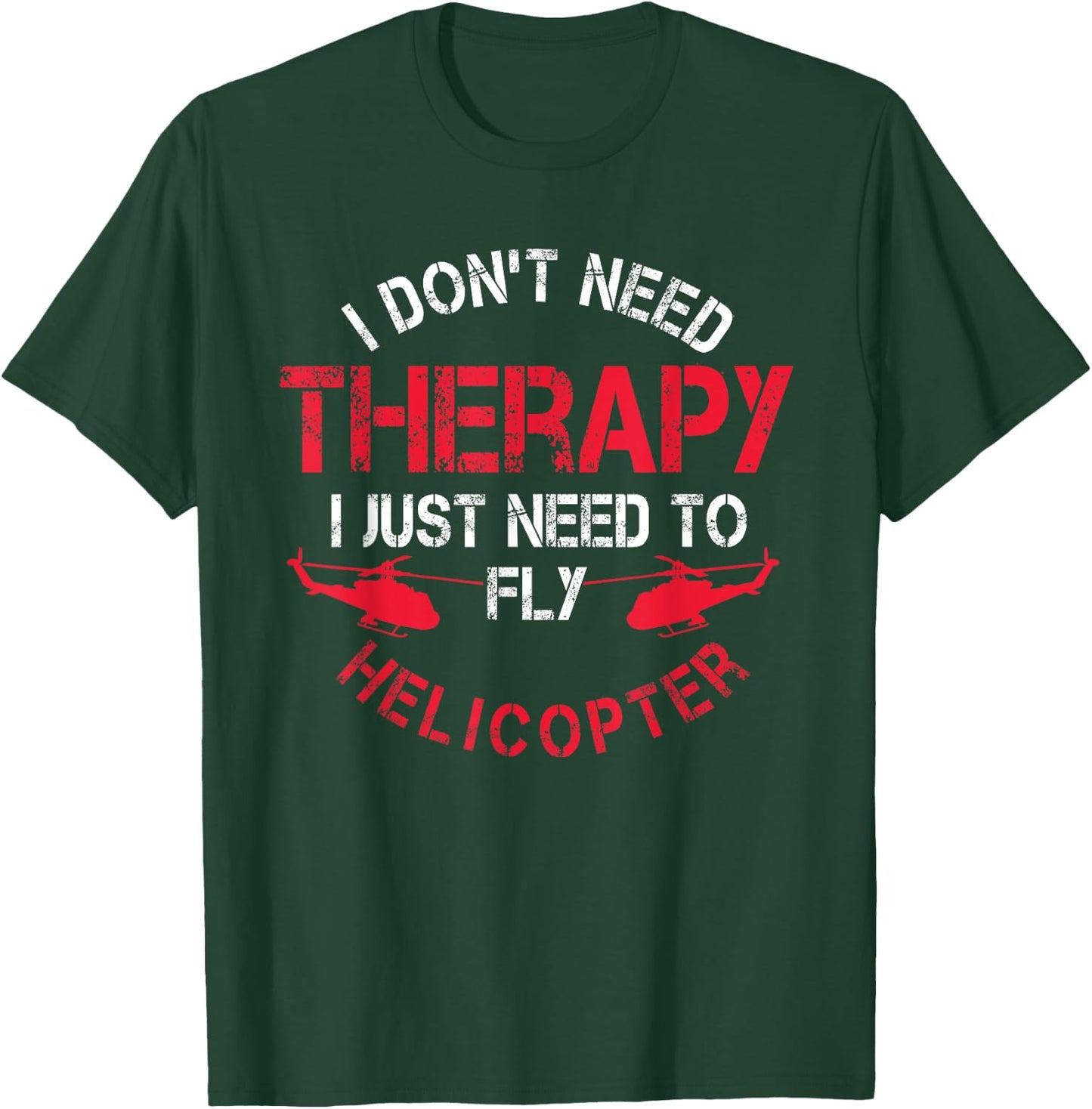 Cool Helicopter Pilot Apparel Men's Black Helicopter Pilot Chopper Lovers Copter Heli Whirlybird T-Shirt - T-Shirt | Forest