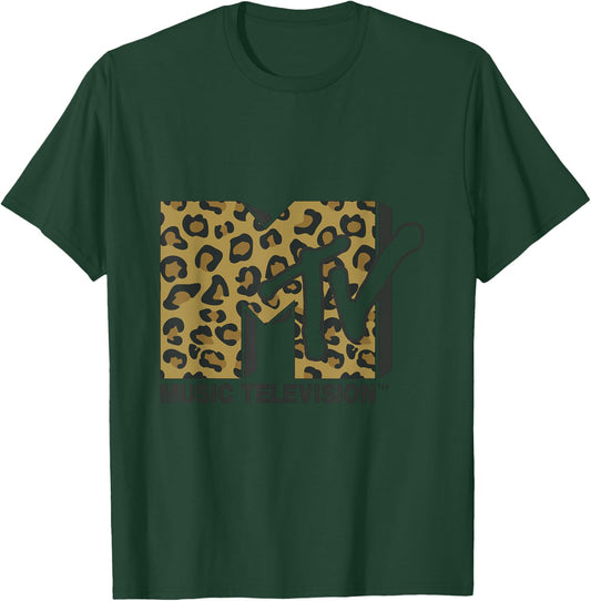 Classic MTV Leopard Print Logo T- Shirts T-Shirt - T-Shirt | Forest