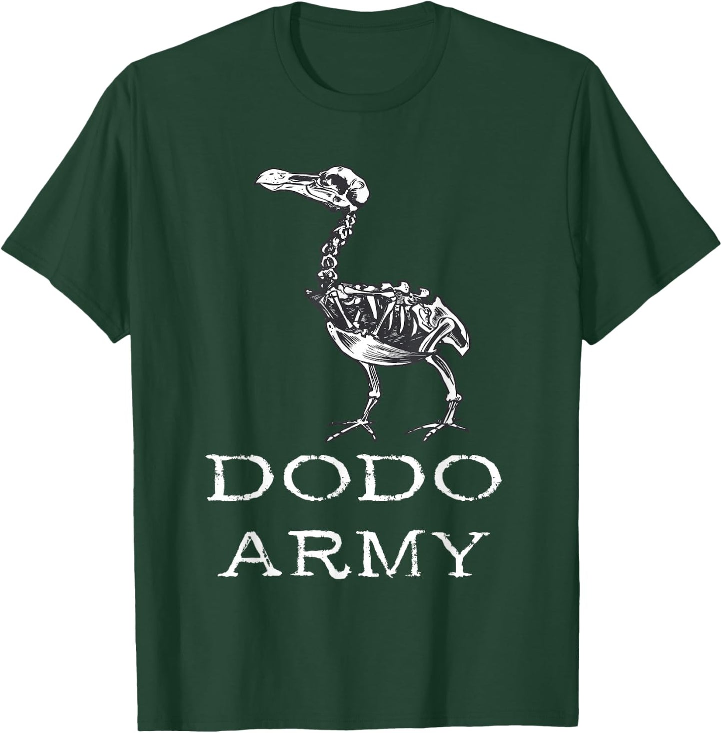 Dodo Army Dodo Bird Dronte Extinct Skeleton Dronte Bird T-Shirt - T-Shirt | Forest