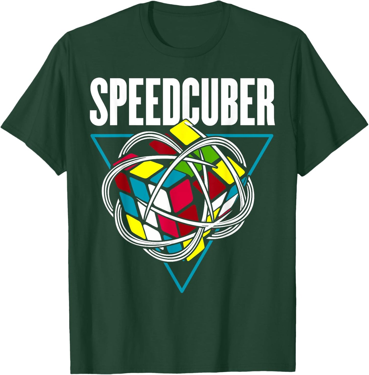 Competitive Puzzle Cube Speed Cuber Hobby 80's Vintage Toy T-Shirt - T-Shirt | Forest