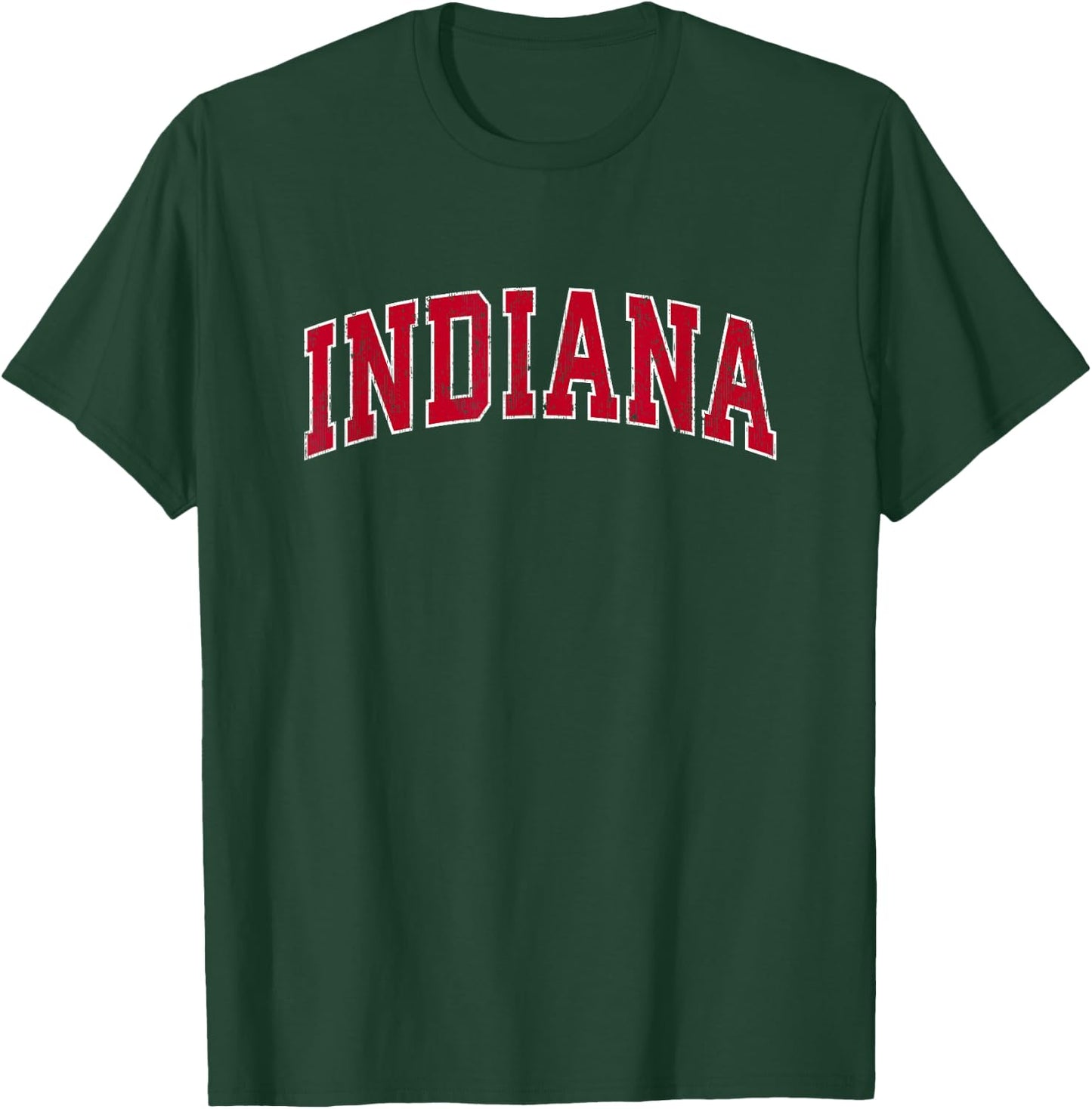 Indiana IN Vintage Sports Design Red Design T-Shirt - T-Shirt | Forest