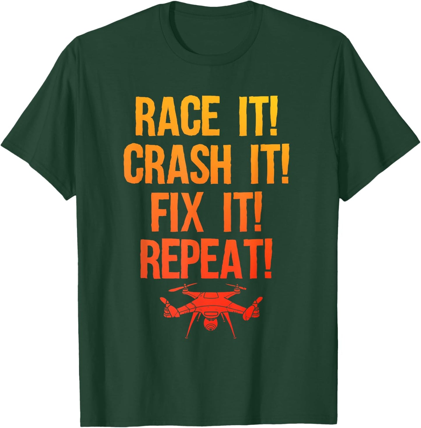 Funny Drone Art Women Boys Drone Racing Drone Pilot T-Shirt - T-Shirt | Forest
