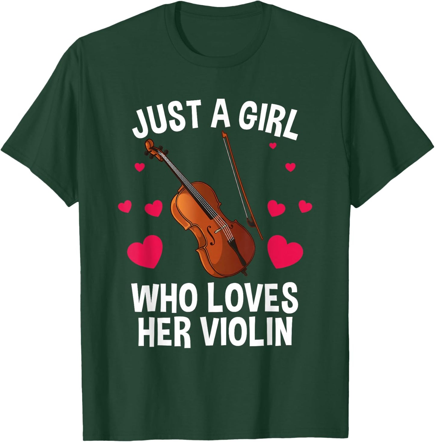 Cool Violin Girls Fiddle Music Lover Violin Player T-Shirt - T-Shirt | Forest