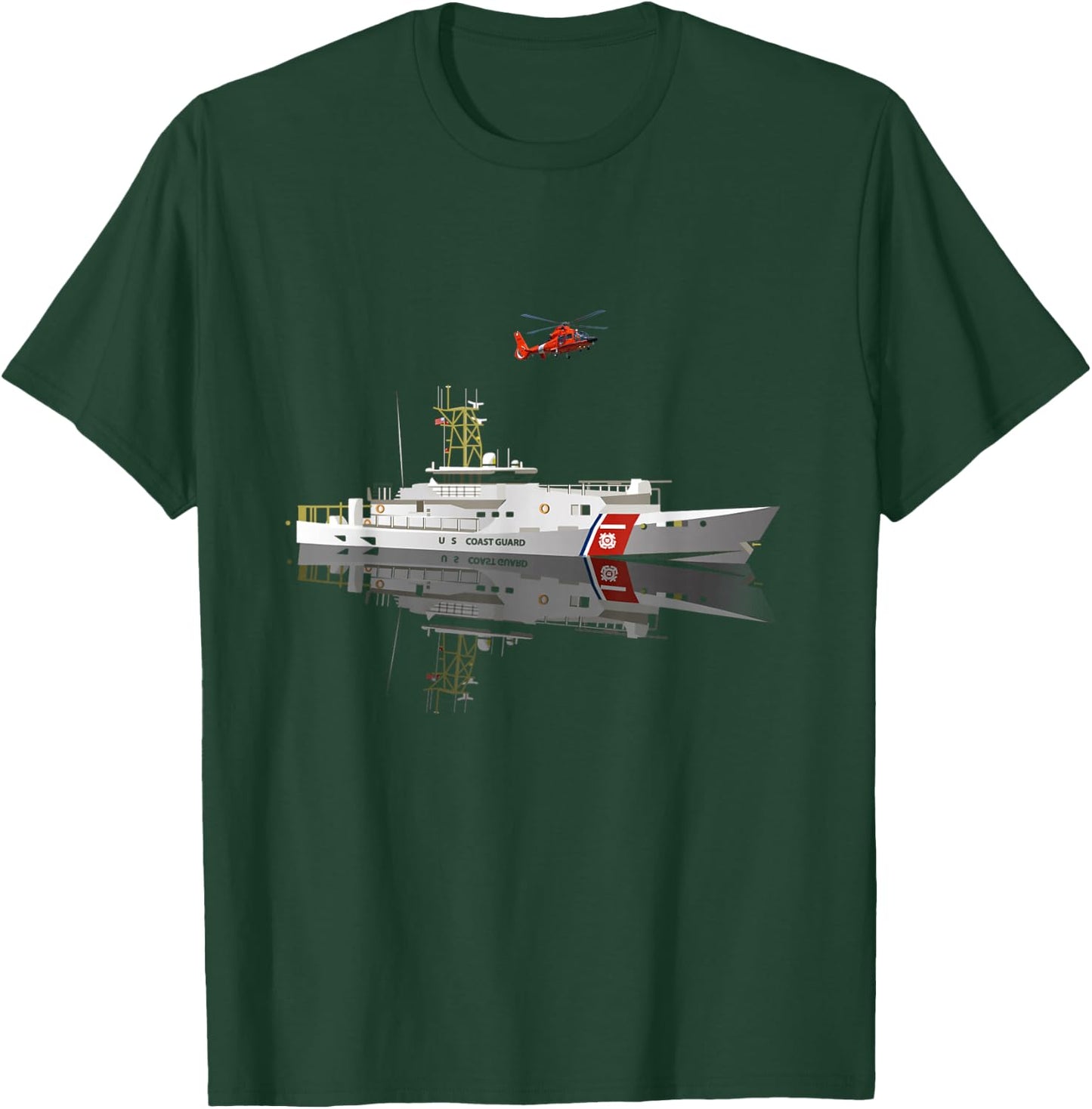 U.S Coastguard Coast Guard Veteran Flag USCG Veterans Day T-Shirt - T-Shirt | Forest