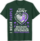 I Wear Purple For My Aunt Lupus Awareness Ribbon Heart Quote T-Shirt - T-Shirt | Forest