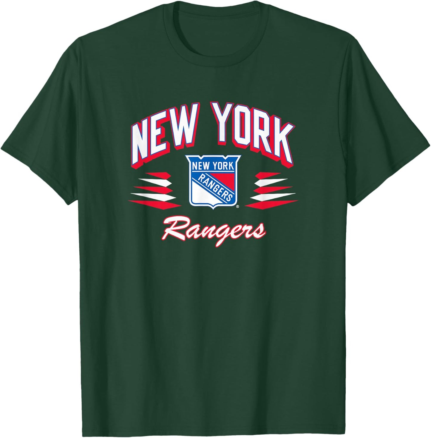 New York Rangers Retro Diamond Officially Licensed T-Shirt - T-Shirt | Forest