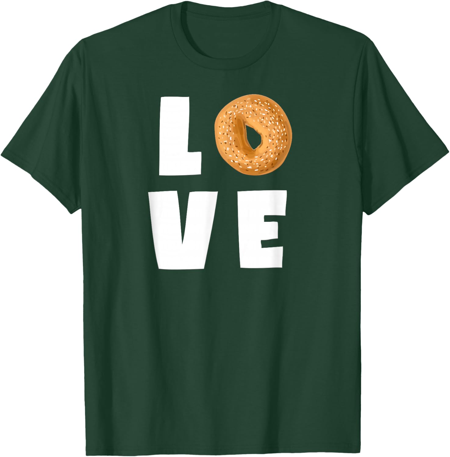 I Love Bagels Funny Bagel Lover Baking Themed Gift T-Shirt - T-Shirt | Forest