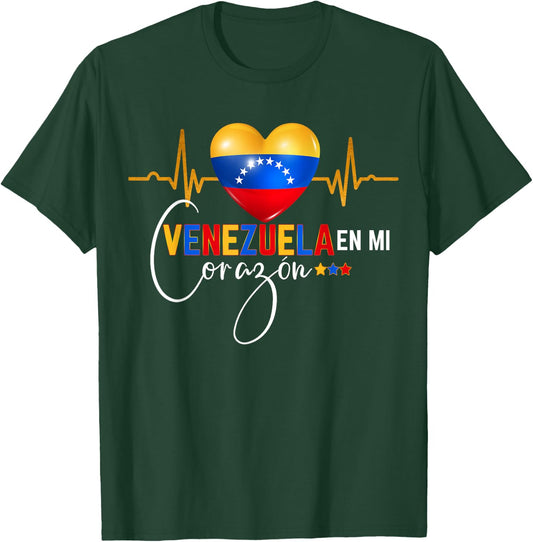 Venezuela en el Corazon Venezuelan Pride Small T-Shirt - T-Shirt | Forest