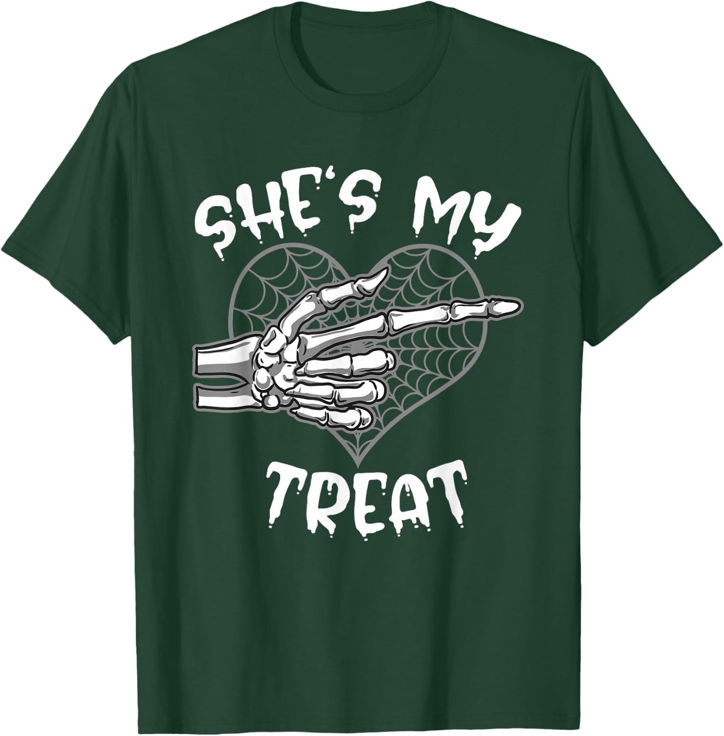 She's My Treat Funny Halloween Matching Couple Boyfriend T-Shirt - T-Shirt | Forest
