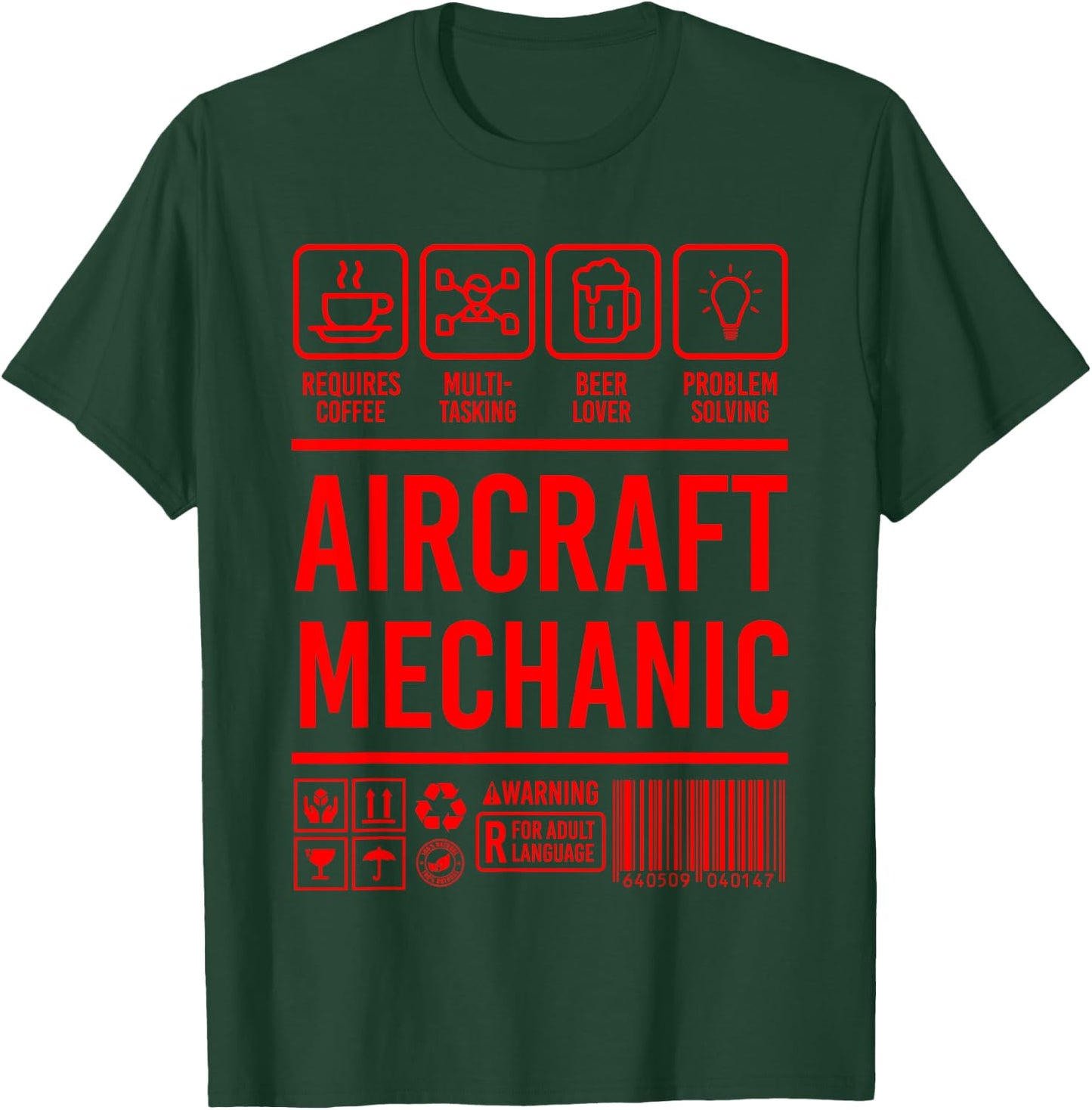 Aircraft Mechanic Shirt | Cute Aircraft Work Wear Gift T-Shirt - T-Shirt | Forest