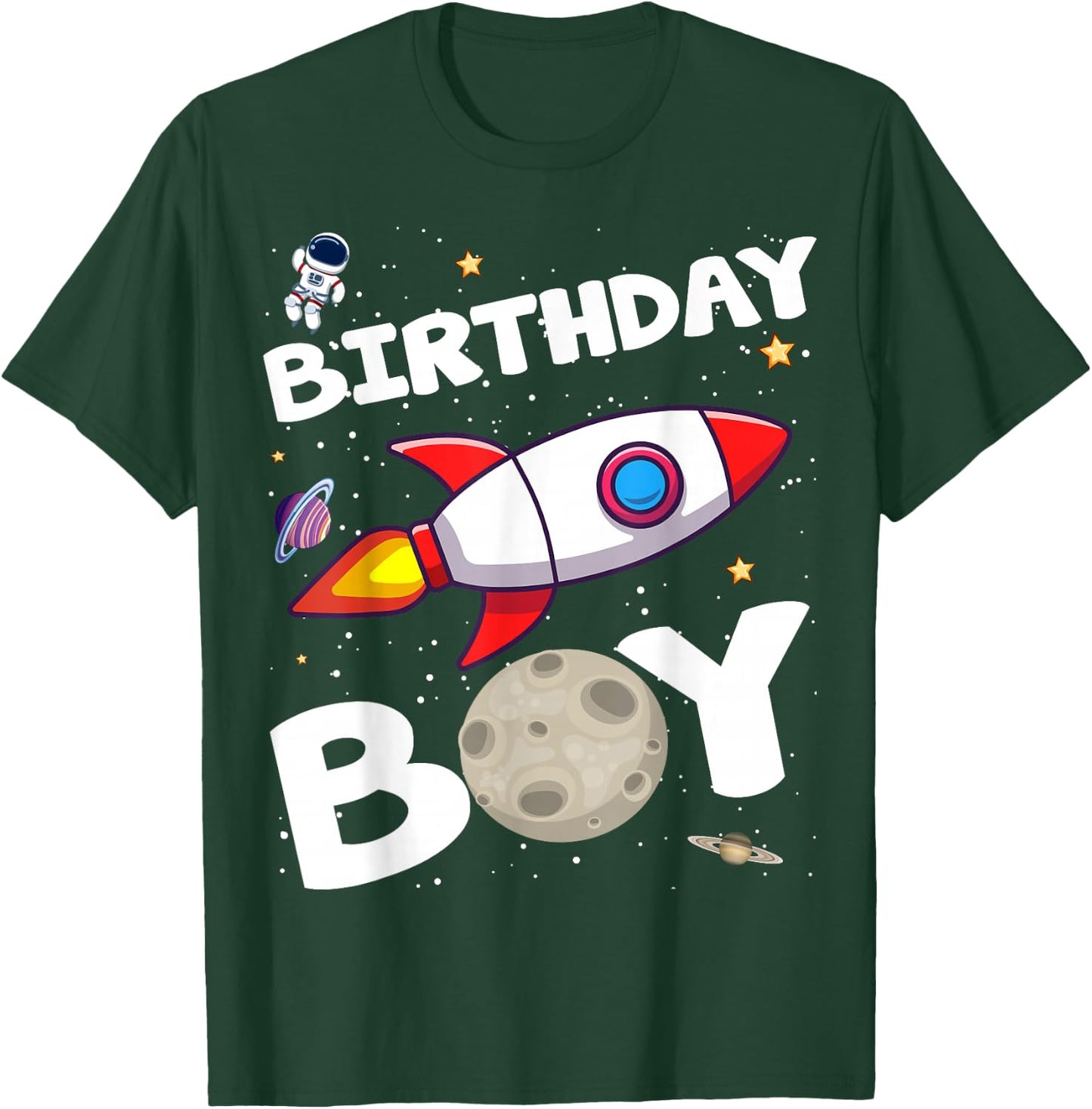 Birthday Boy Astronaut Space Theme Birthday Party Matching T-Shirt - T-Shirt | Forest