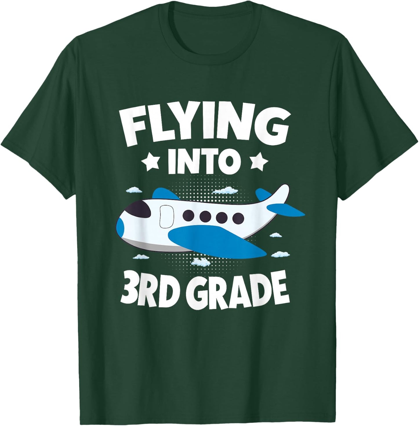 Flying Into 3rd Grade Boys Back To School Future Pilot T-Shirt - T-Shirt | Forest