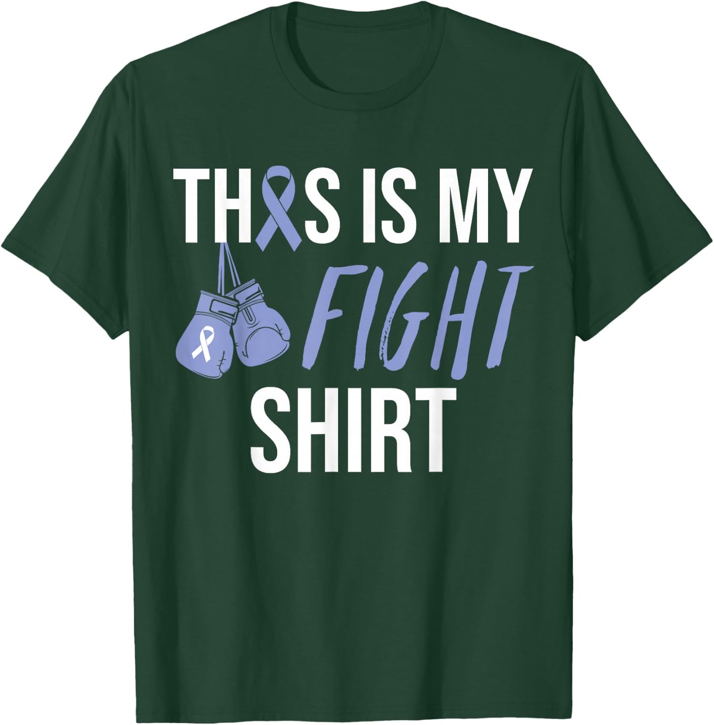Esophageal Cancer Awareness Purple Periwinkle Ribbon T-Shirt - T-Shirt | Forest