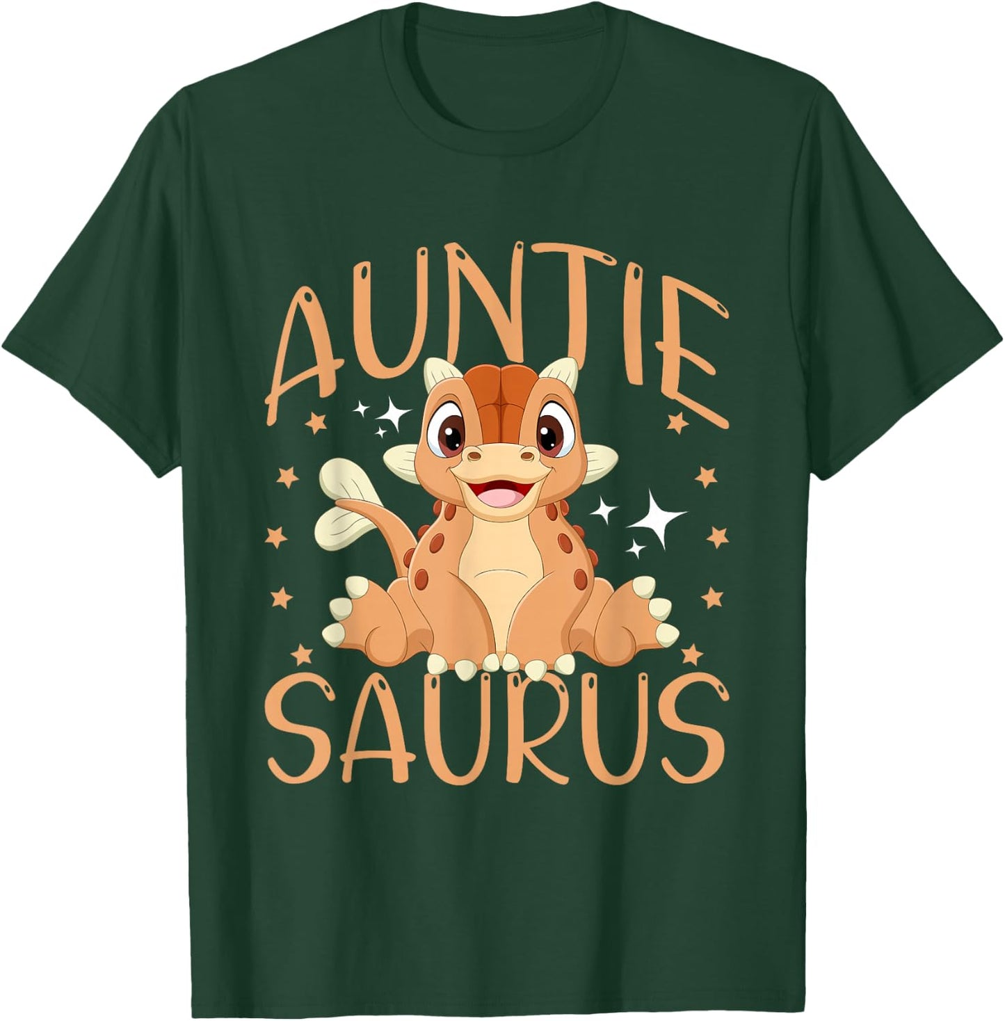 Auntie Saurus Cute Dinosaur T-Shirt - T-Shirt | Forest