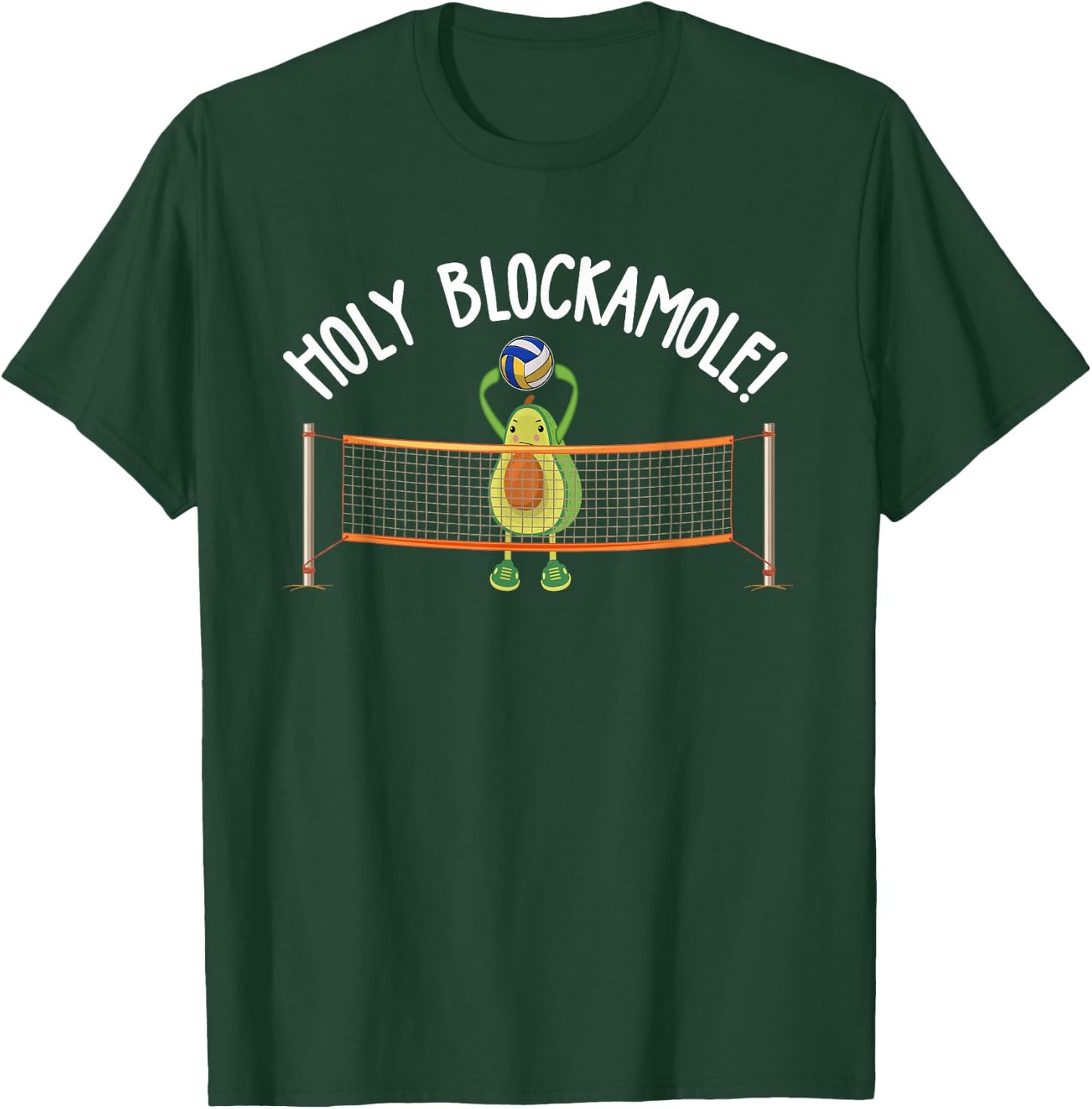 Holy Blockamole Holy Guacamole Avocado Volleyball T-Shirt - T-Shirt | Forest