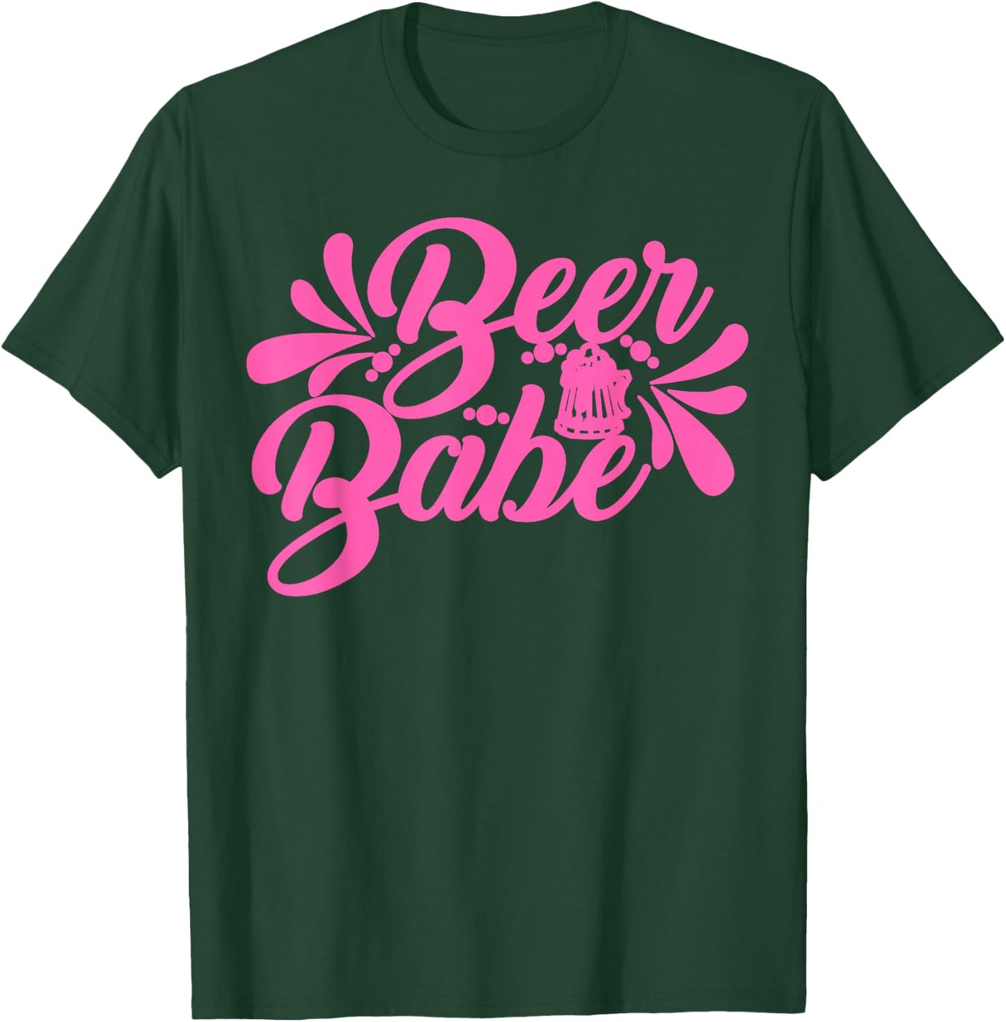 Funny Beer Babe Letter Print Drinking Booze Lover T-Shirt - T-Shirt | Forest