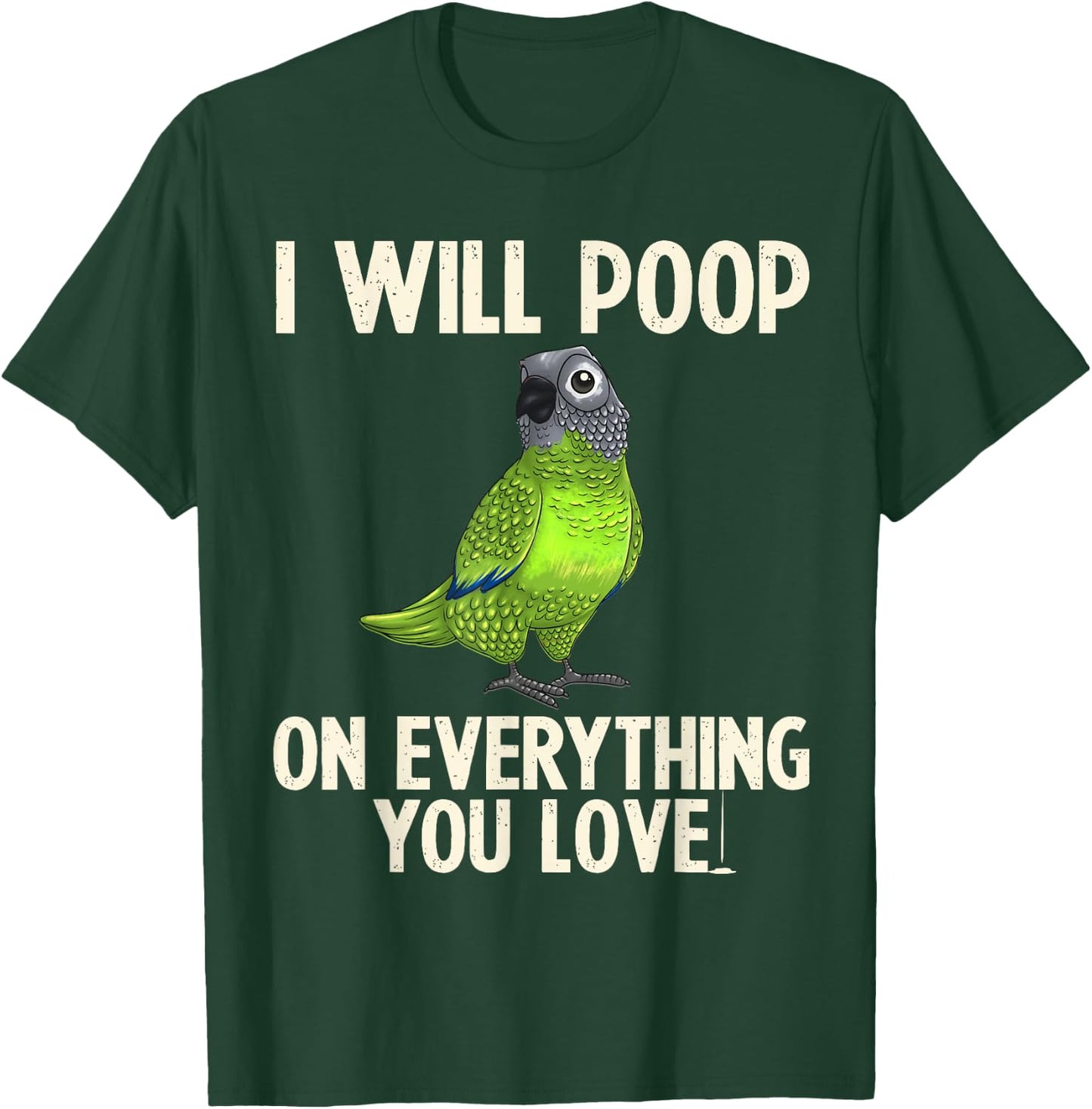 Funny Dusky Conure Design Parrot Lover Men Women Pet Bird T-Shirt - T-Shirt | Forest