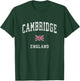 Cambridge England Vintage Athletic Sports Design T-Shirt - T-Shirt | Forest