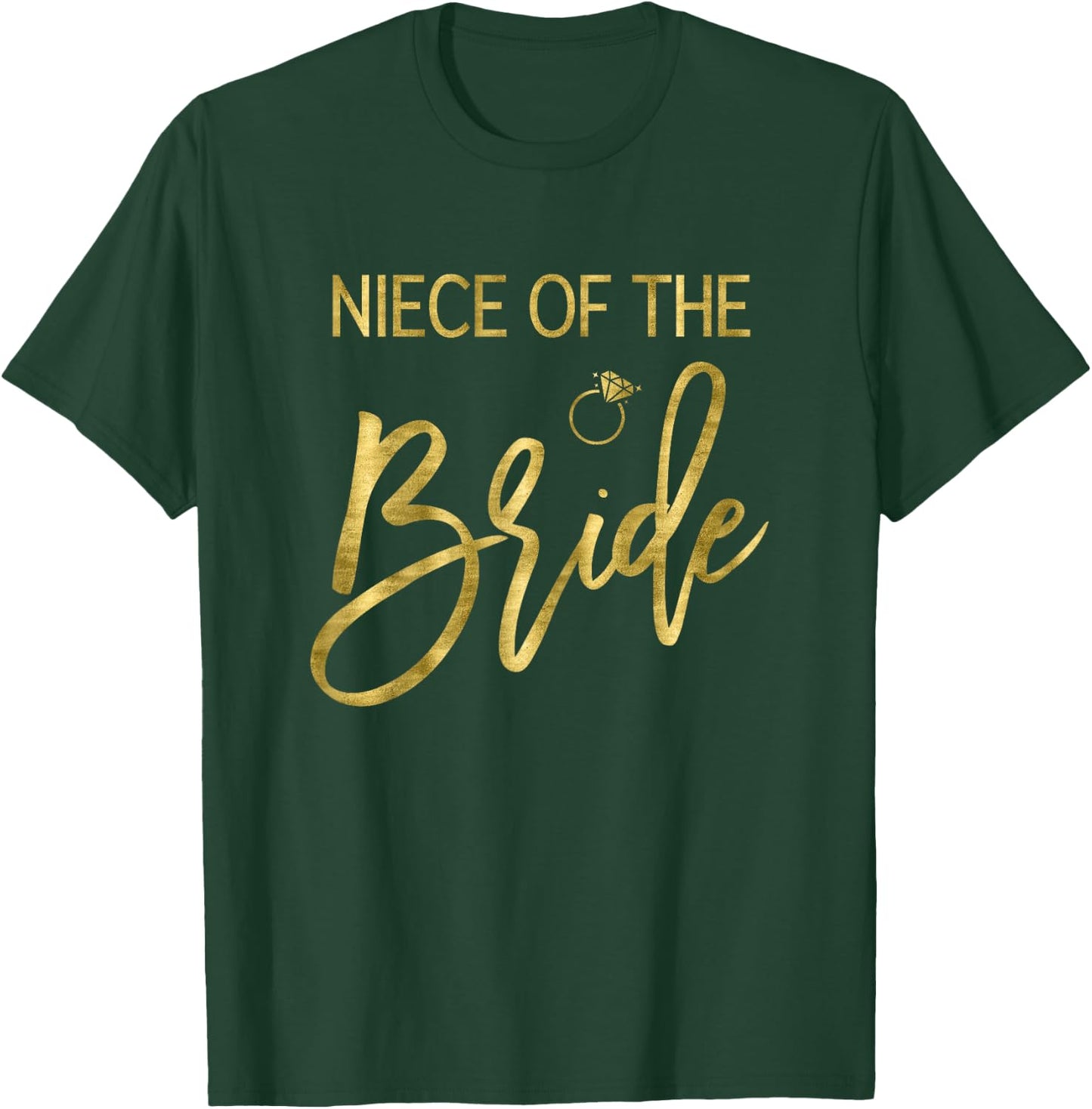 Bridal Party Niece Of The Bride Shirt Ring Graphics Light T-Shirt - T-Shirt | Forest