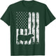 Vintage American Flag - USA Cow Black Angus Rancher T-Shirt - T-Shirt | Forest