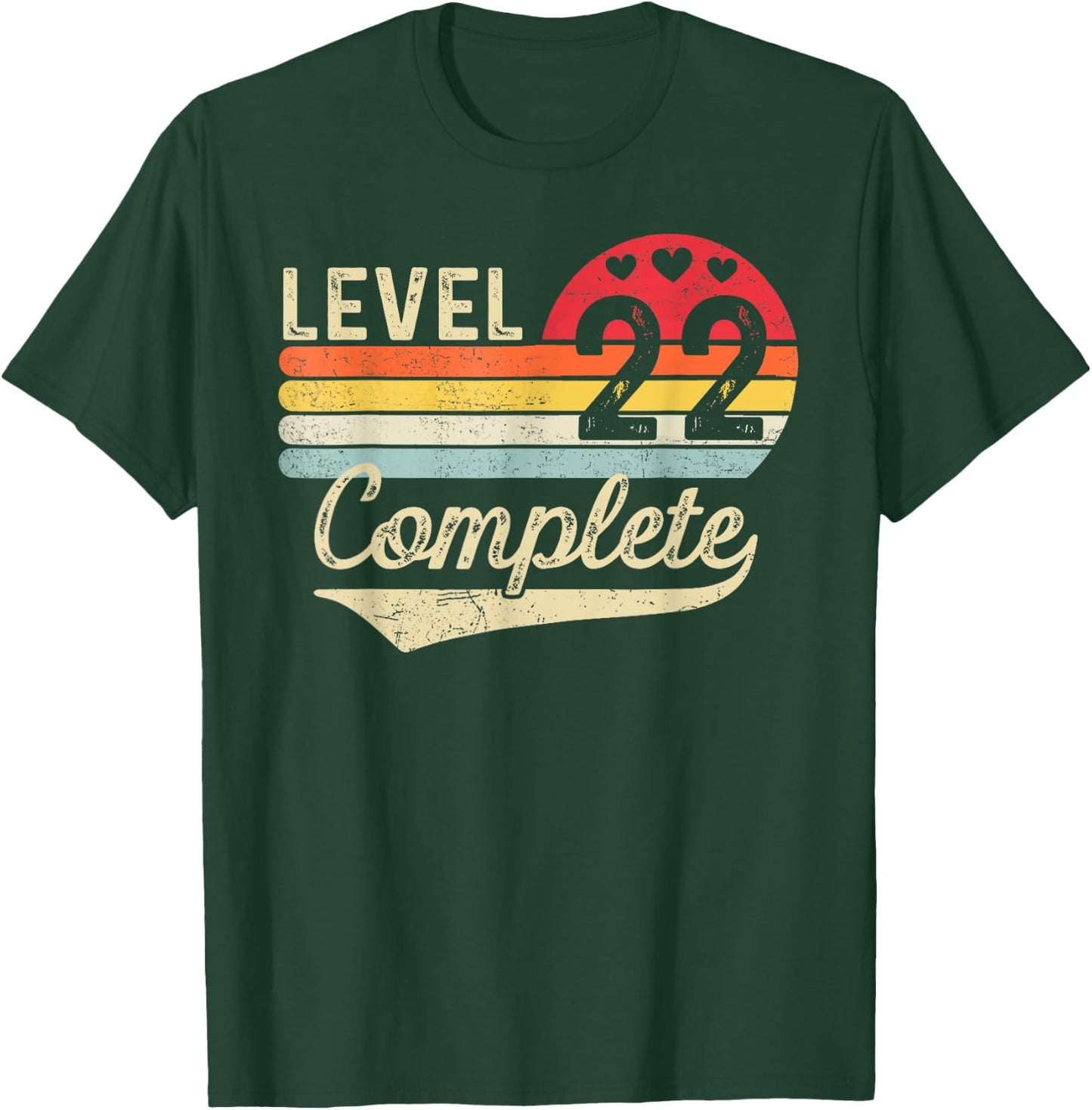 Level 22 Complete 22th Wedding Anniversary 22 Years Marriage T-Shirt - T-Shirt | Forest