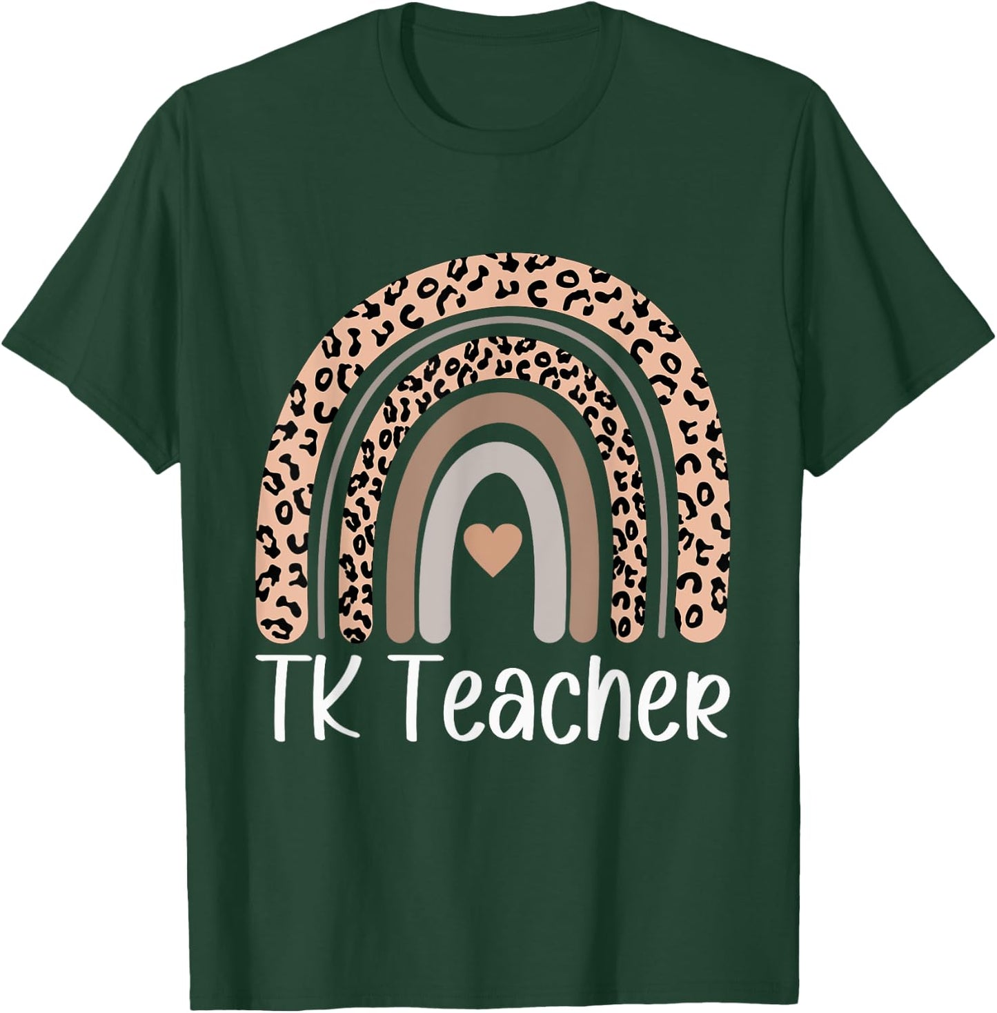 TK Teacher Rainbow Back To School Cute Teacher Men Women T-Shirt - T-Shirt | Forest