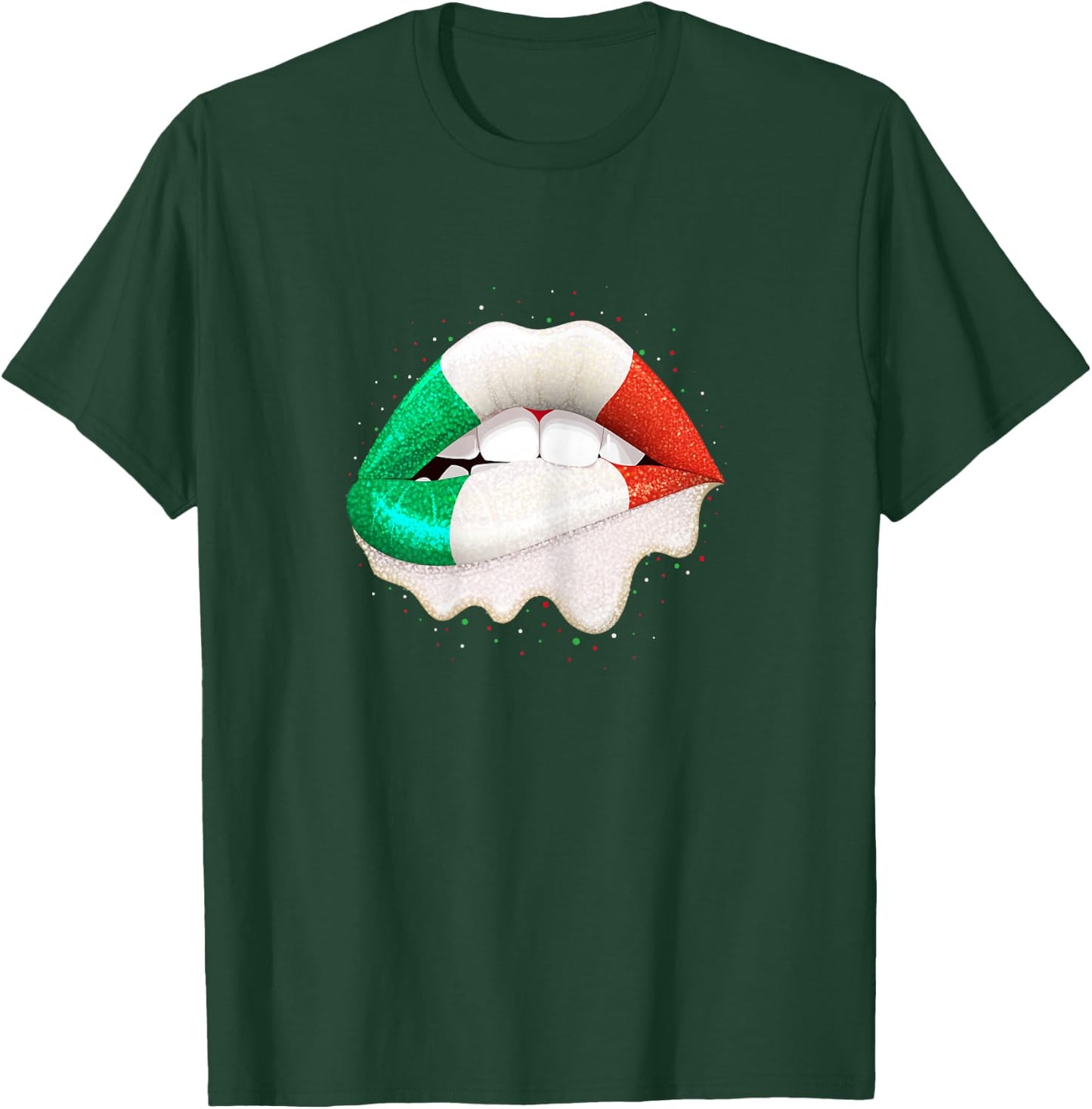 Italian Shirt Women Girls Italy Italian Flag T-Shirt - T-Shirt | Forest